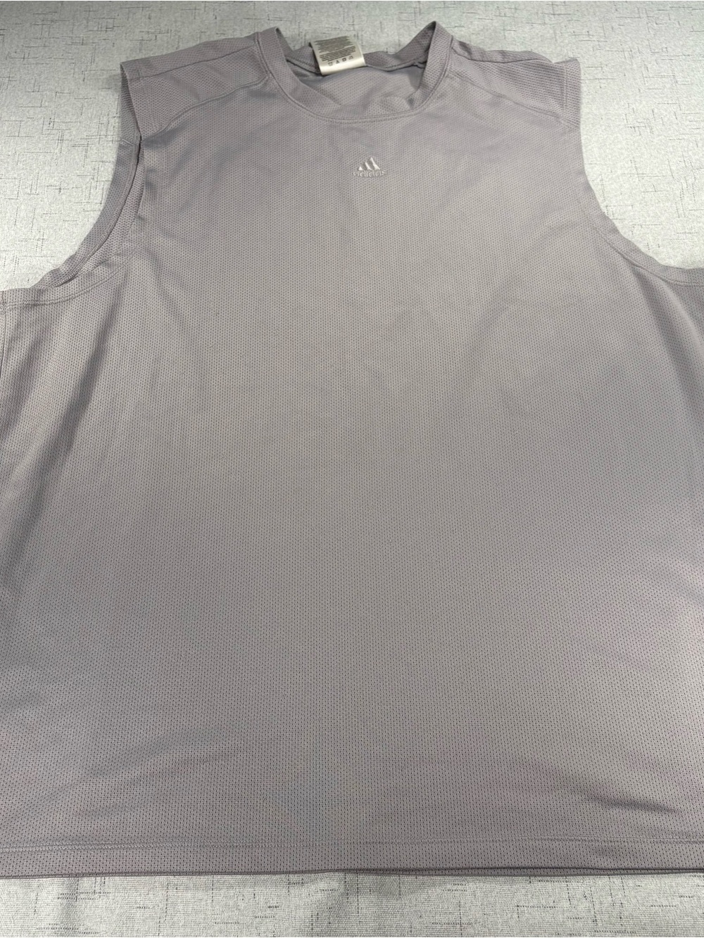 Y2k adidas gray Sleeveless Mesh Sports Tank